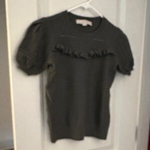 Loft Green Short Sleeve Sweater XS